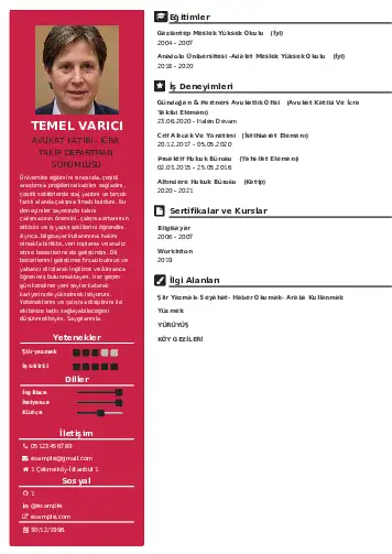 Hukuk Sekreteri Cv Örnekleri cv indir